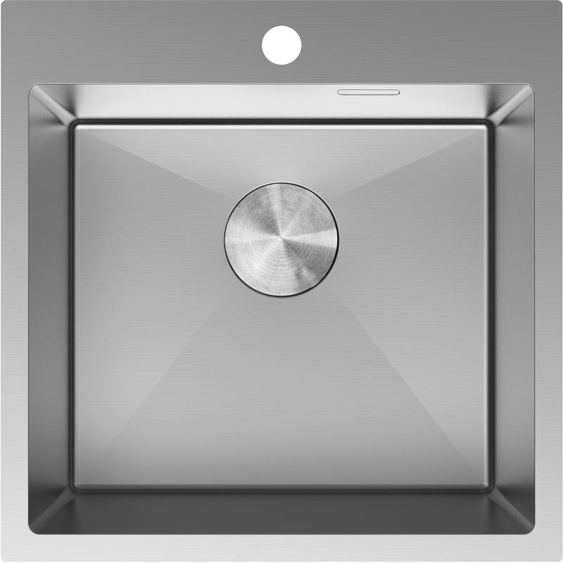 Mexen Solix nerezový kuchynský drez s jednou komorou 500 x 500 mm, inox - 6407501000-01