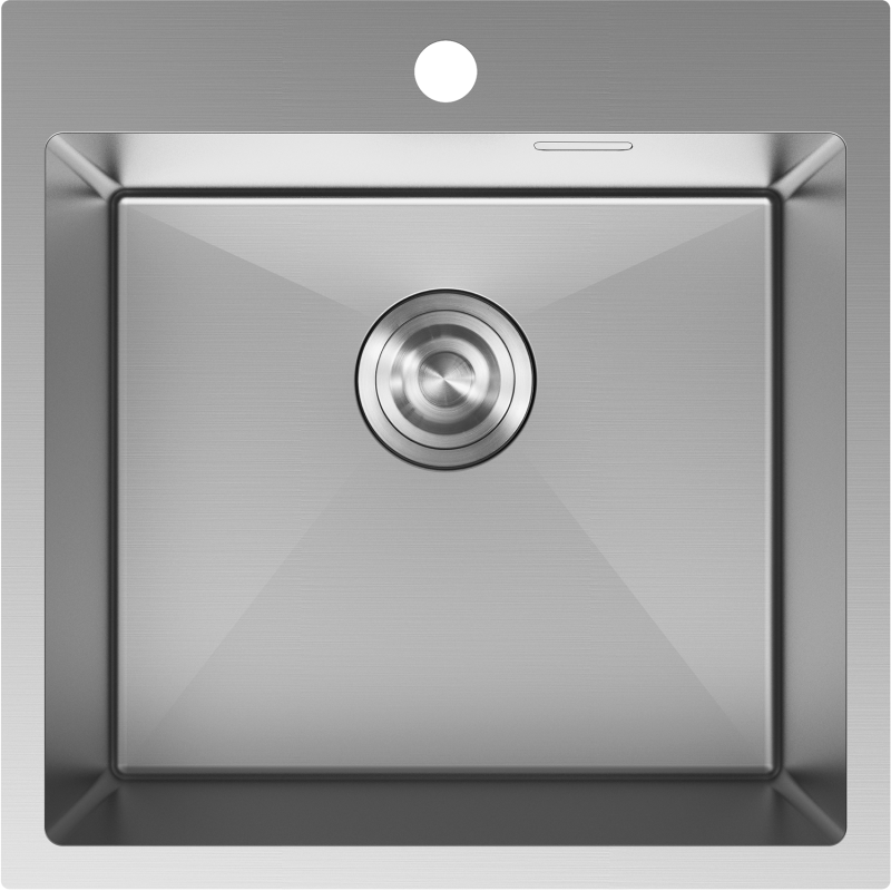 Mexen Solix nerezový kuchynský drez s jednou komorou 500 x 500 mm, inox - 6407501000-01