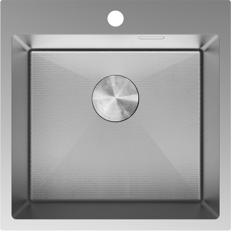 Mexen Solix nerezový drez 1-komorový 500 x 500 mm, inox HC - 6407501000-01HC