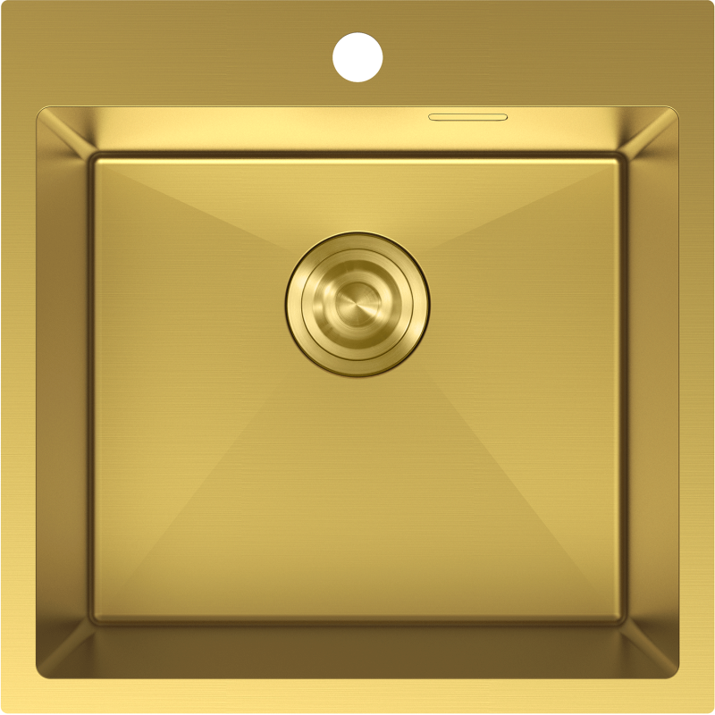Mexen Solix nerezový drez 1-komorový 500 x 500 mm, zlatý - 6407501000-55
