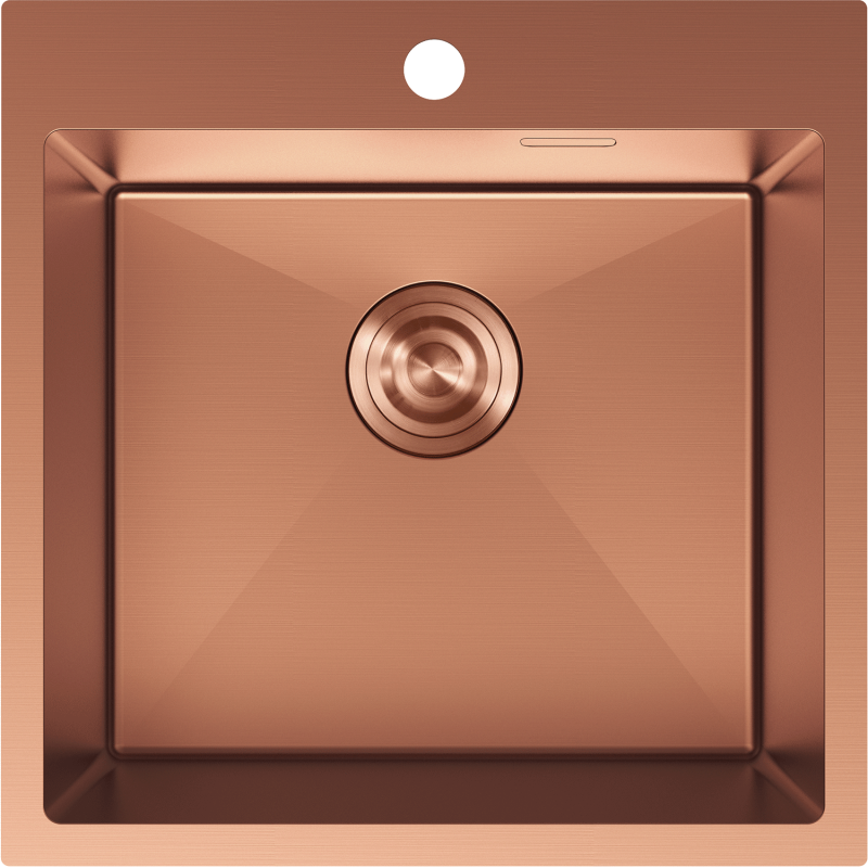 Mexen Solix nerezový drez 1-komorový 500 x 500 mm, meď - 6407501000-65