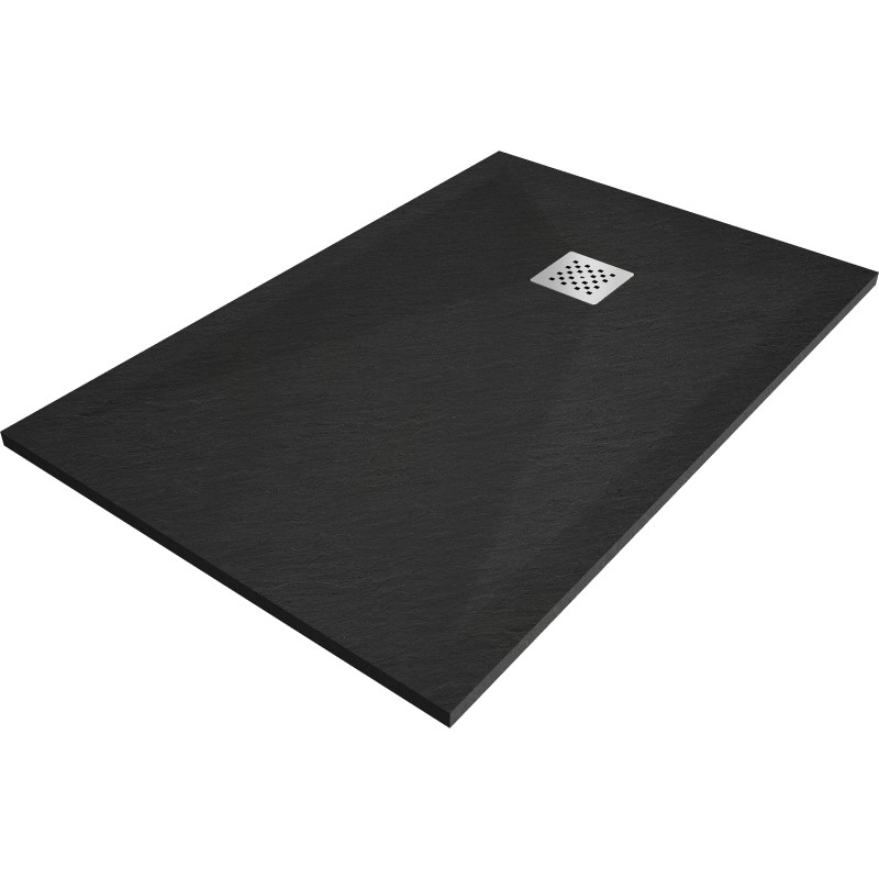 Mexen Stone+ obdĺžniková kompozitná sprchová vanička 140 x 70 cm, čierna - 44707014