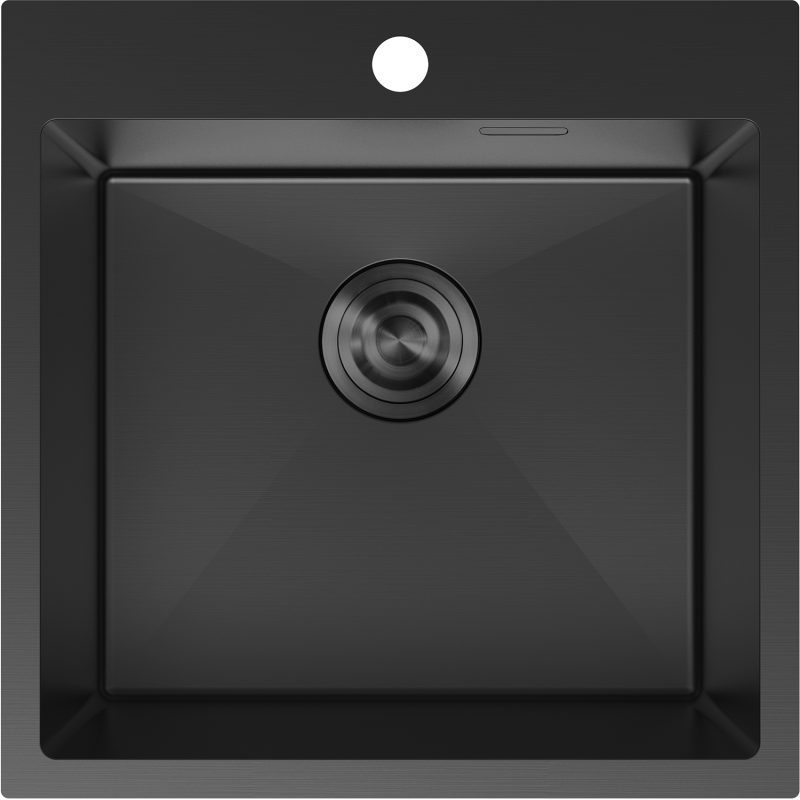 Mexen Solix nerezový drez 1-komorový 500 x 500 mm, čierny - 6407501000-70