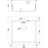 Mexen Solix nerezový jednokomorový drez 500 x 500 mm, čierny HC - 6407501000-70HC