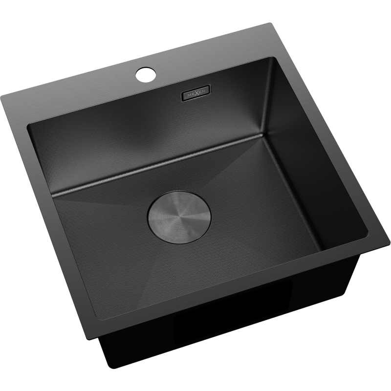 Mexen Solix nerezový drez 1-komorový 500 x 500 mm, čierny HC - 6407501000-70HC