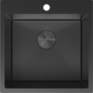 Mexen Solix nerezový jednokomorový drez 500 x 500 mm, čierny HC - 6407501000-70HC