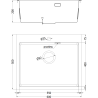 Mexen Solix oceľový drez 1-komorový 600 x 500 mm, inox - 6408601000-01
