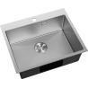 Mexen Solix oceľový drez 1-komorový 600 x 500 mm, inox HC - 6408601000-01HC