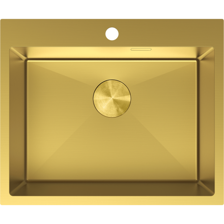 Mexen Solix nerezový kuchynský drez 1-komorový 600 x 500 mm, zlatý - 6408601000-55