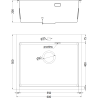 Mexen Solix oceľový drez s jednou komorou 600 x 500 mm, zlatý HC - 6408601000-55HC