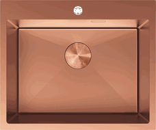 Mexen Solix oceľový drezy, 1-komorový, 600 x 500 mm, meď - 6408601000-65