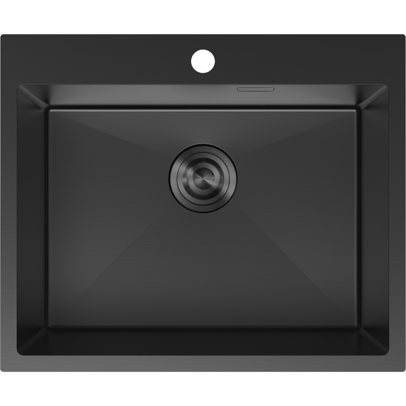 Mexen Solix oceľový drez 1-komorový 600 x 500 mm, čierny - 6408601000-70