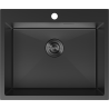 Mexen Solix oceľový drez 1-komorový 600 x 500 mm, čierny - 6408601000-70