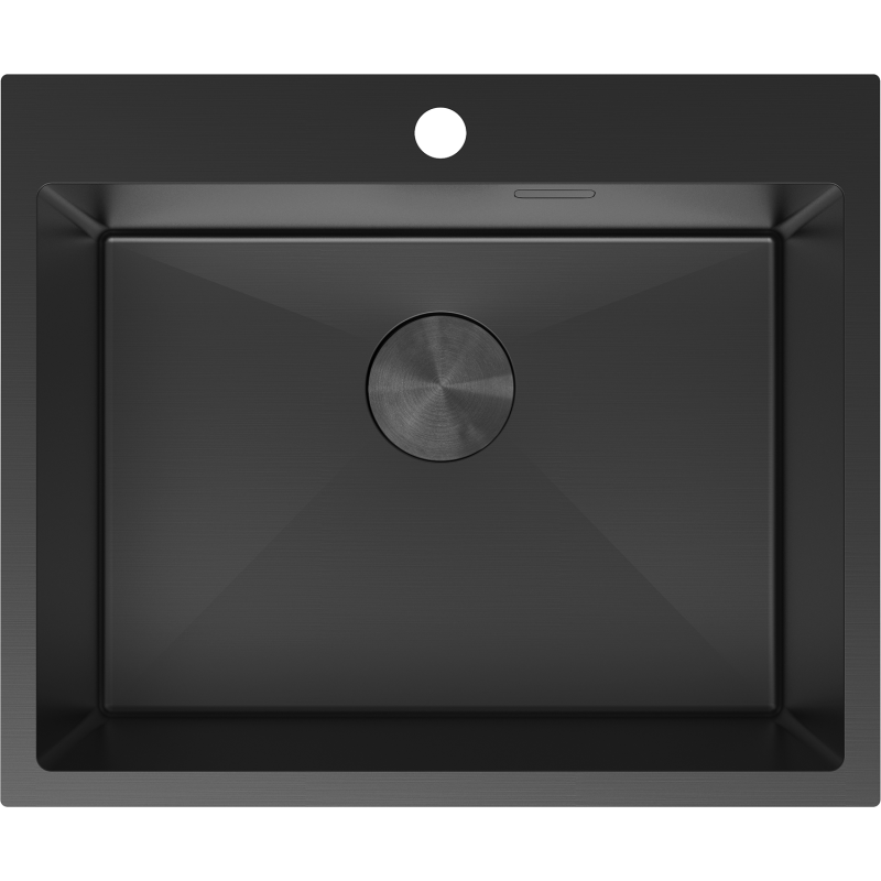 Mexen Solix oceľový drez 1-komorový 600 x 500 mm, čierny - 6408601000-70