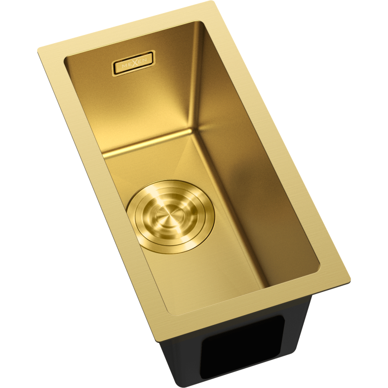 Mexen Trixo oceľový drevák 1-komorový 230 x 440 mm, zlatý - 6411221000-55