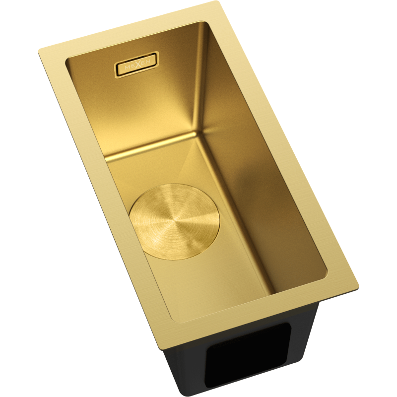 Mexen Trixo oceľový drevák 1-komorový 230 x 440 mm, zlatý - 6411221000-55