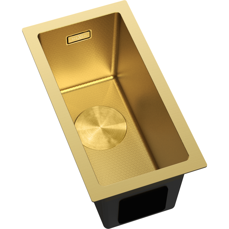 Mexen Trixo oceľový drez 1-komorový 230 x 440 mm, zlatý HC - 6411221000-55HC