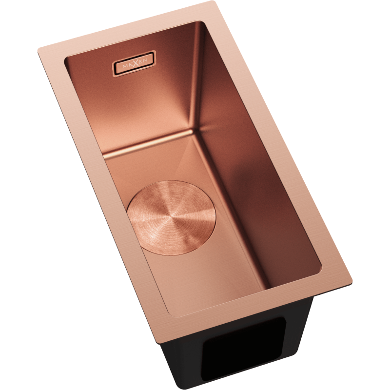 Mexen Trixo nerezový drez 1-komorový 230 x 440 mm, meď - 6411221000-65