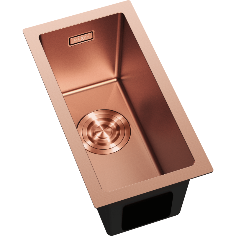 Mexen Trixo nerezový drez 1-komorový 230 x 440 mm, meď - 6411221000-65