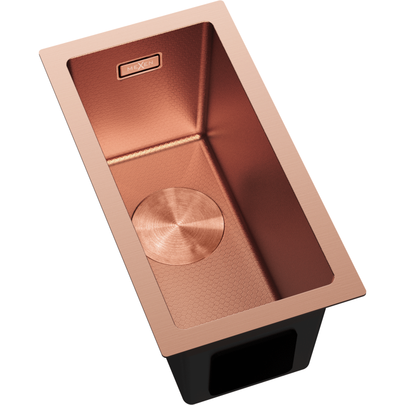 Mexen Trixo oceľový drez jednokomorový 230 x 440 mm, meď HC - 6411221000-65HC