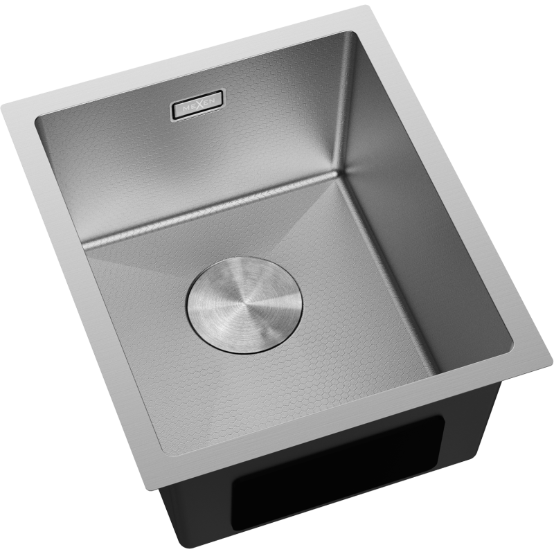 Mexen Trixo nerezový drez 1-komorový 370 x 440 mm, inox HC - 6412371000-01HC