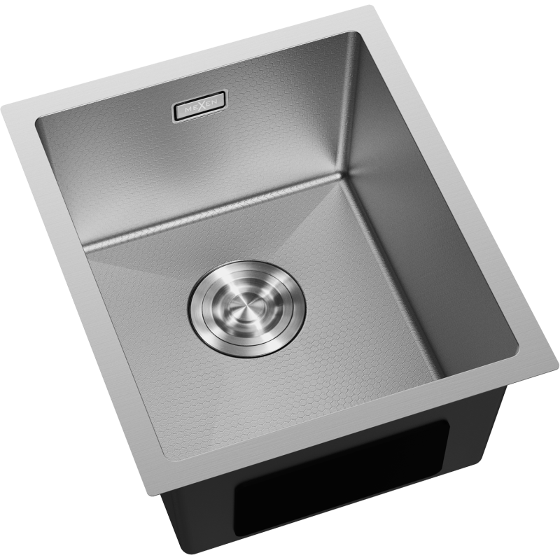 Mexen Trixo nerezový drez 1-komorový 370 x 440 mm, inox HC - 6412371000-01HC