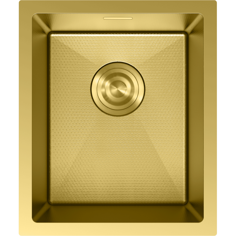 Mexen Trixo nerezový drez 1-komorový 370 x 440 mm, zlatý HC - 6412371000-55HC