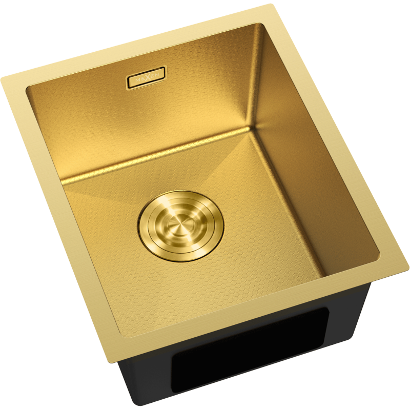 Mexen Trixo nerezový drez 1-komorový 370 x 440 mm, zlatý HC - 6412371000-55HC
