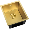 Mexen Trixo nerezový drez 1-komorový 370 x 440 mm, zlatý HC - 6412371000-55HC