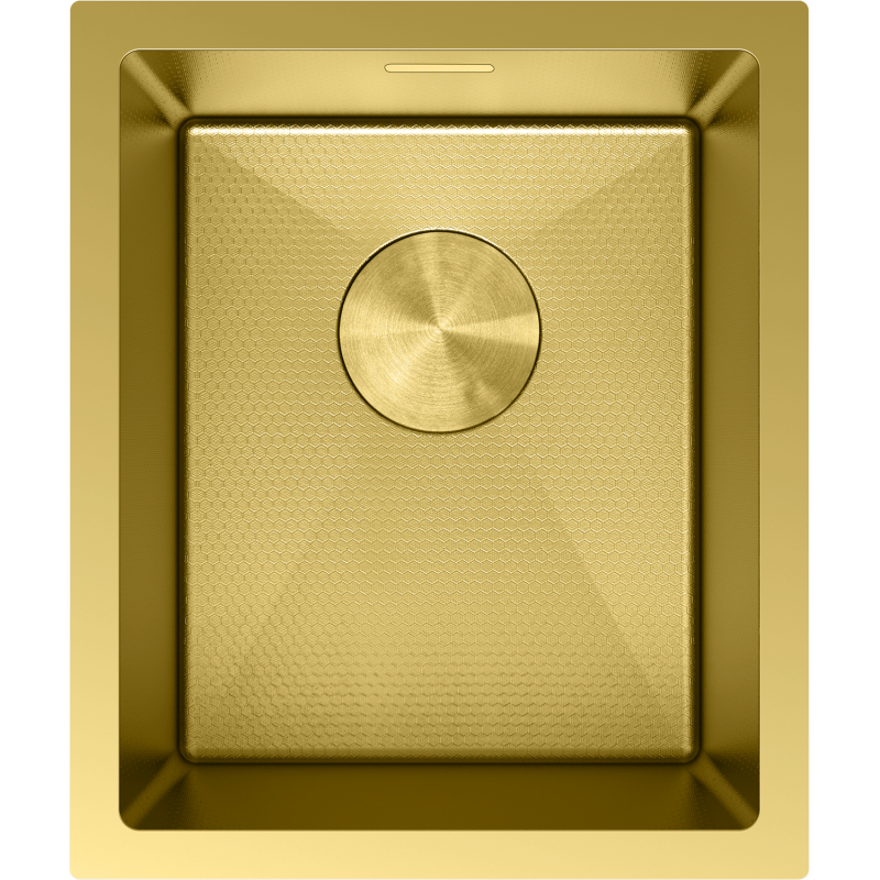 Mexen Trixo nerezový drez 1-komorový 370 x 440 mm, zlatý HC - 6412371000-55HC
