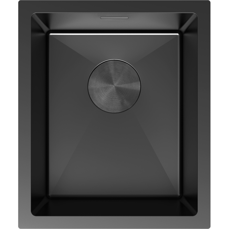 Mexen Trixo oceľový drez s 1 komorou 370 x 440 mm, čierny - 6412371000-70