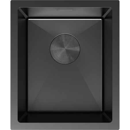 Mexen Trixo oceľový drez s 1 komorou 370 x 440 mm, čierny - 6412371000-70