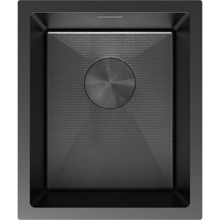 Mexen Trixo drevený kuchynský drez 1-komorový 370 x 440 mm, čierny HC - 6412371000-70HC