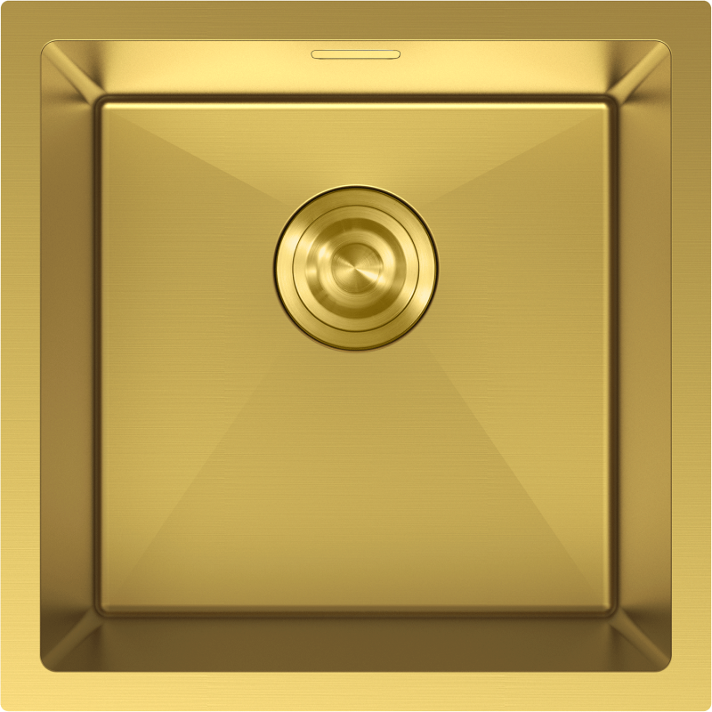 Mexen Trixo oceľový kuchynský drez 1-komorový 440 x 440 mm, zlatý - 6413441000-55