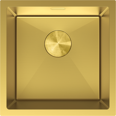 Mexen Trixo oceľový kuchynský drez 1-komorový 440 x 440 mm, zlatý - 6413441000-55