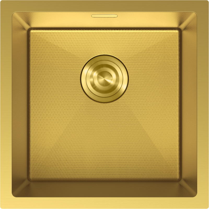 Mexen Trixo oceľový drez s 1 komorou 440 x 440 mm, zlatý HC - 6413441000-55HC