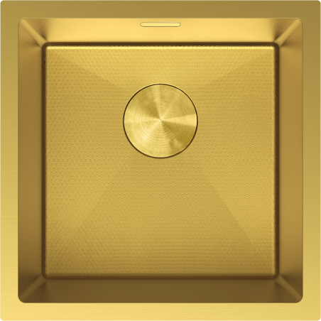 Mexen Trixo oceľový drez s 1 komorou 440 x 440 mm, zlatý HC - 6413441000-55HC