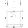 Mexen Trixo oceľový drez 1-komorový 440 x 440 mm, meď - 6413441000-65
