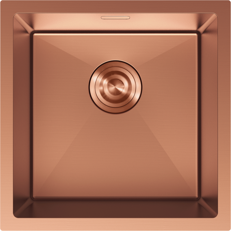 Mexen Trixo nerezový kuchynský drez 1-komorový 440 x 440 mm, medený - 6413441000-65