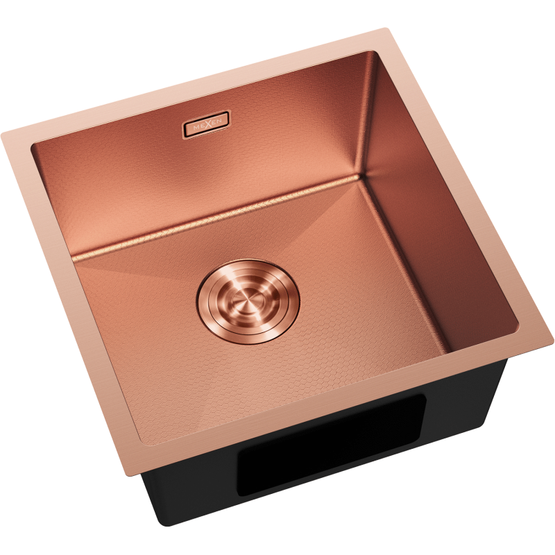 Mexen Trixo oceľový drez 1-komorový 440 x 440 mm, meď HC - 6413441000-65HC