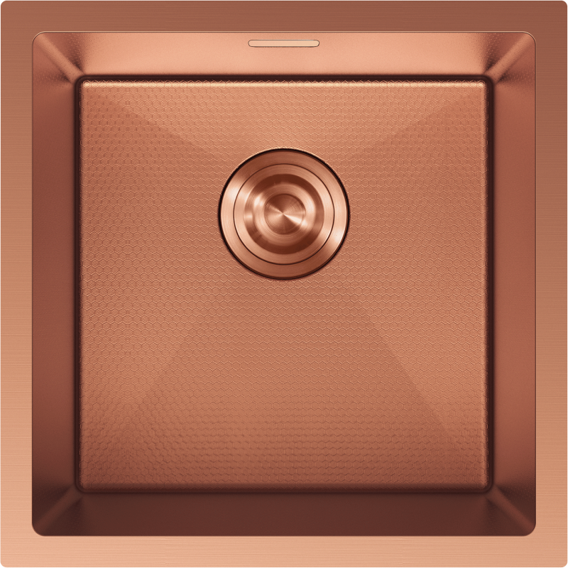 Mexen Trixo oceľový drez 1-komorový 440 x 440 mm, meď HC - 6413441000-65HC