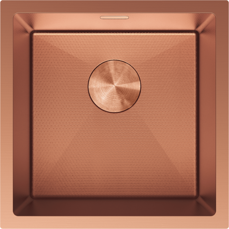 Mexen Trixo oceľový drez 1-komorový 440 x 440 mm, meď HC - 6413441000-65HC