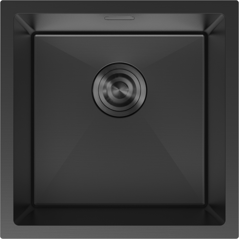 Mexen Trixo oceľový kuchynský drez, 1-komorový 440 x 440 mm, čierny - 6413441000-70