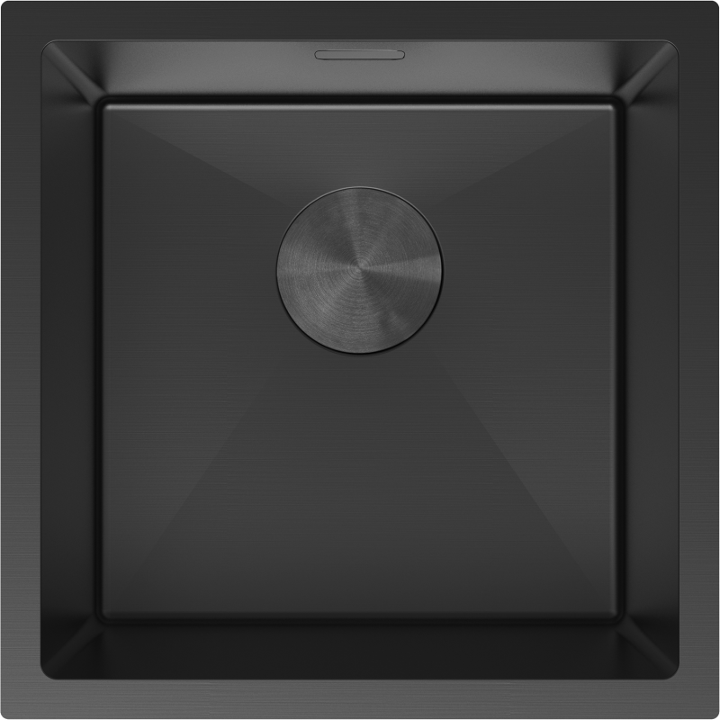 Mexen Trixo oceľový kuchynský drez, 1-komorový 440 x 440 mm, čierny - 6413441000-70