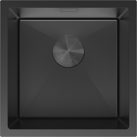 Mexen Trixo oceľový kuchynský drez, 1-komorový 440 x 440 mm, čierny - 6413441000-70