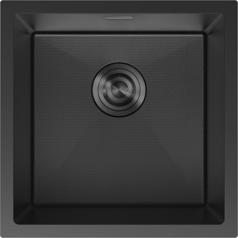 Mexen Trixo oceľový drez s 1 komorou 440 x 440 mm, čierny HC - 6413441000-70HC