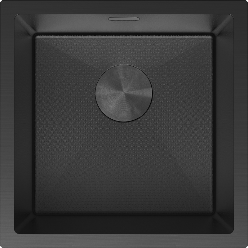Mexen Trixo oceľový drez 1-komorový 440 x 440 mm, čierny HC - 6413441000-70HC