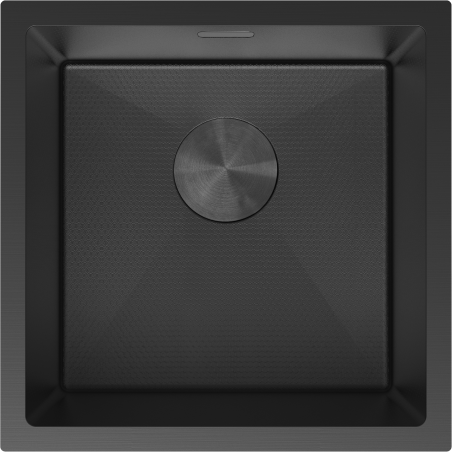 Mexen Trixo oceľový drez s 1 komorou 440 x 440 mm, čierny HC - 6413441000-70HC