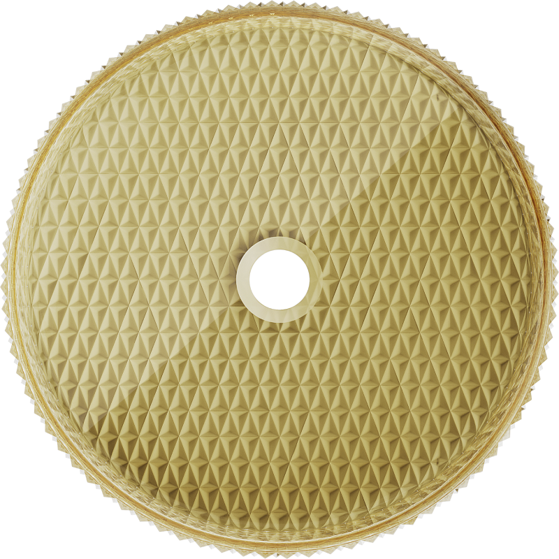 Mexen Aura sklenené umývadlo na dosku 39 x 39 cm, transparentné/zlaté - 24013951