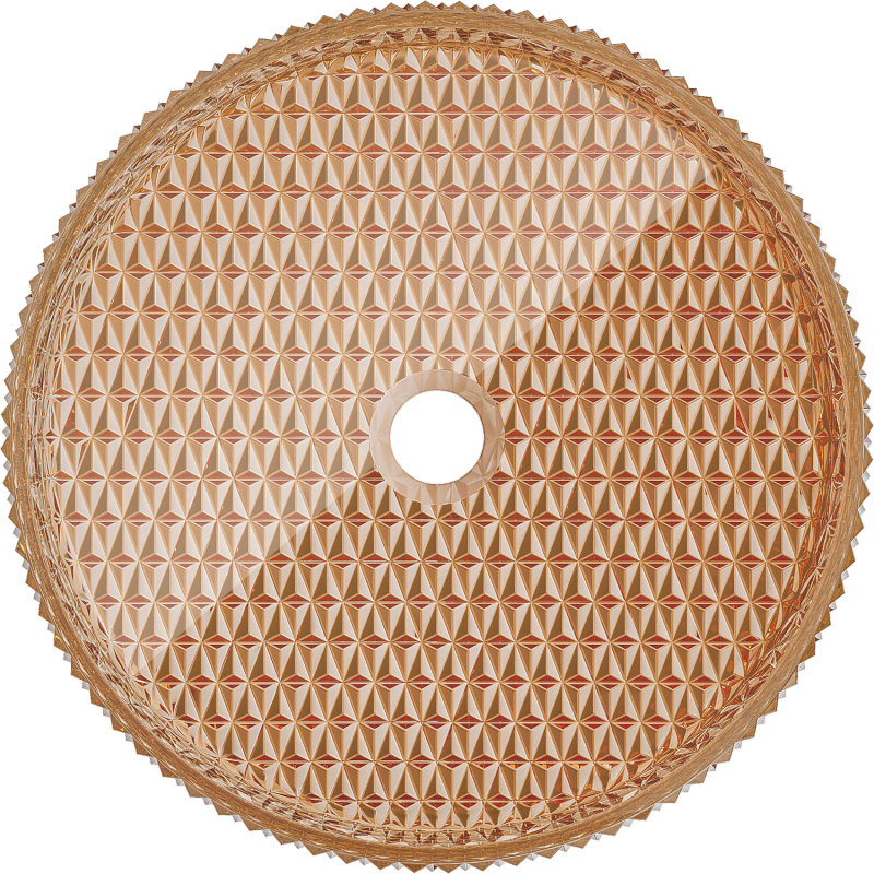 Mexen Aura sklenené umývadlo na dosku 39 x 39 cm, ružové zlato - 24013968